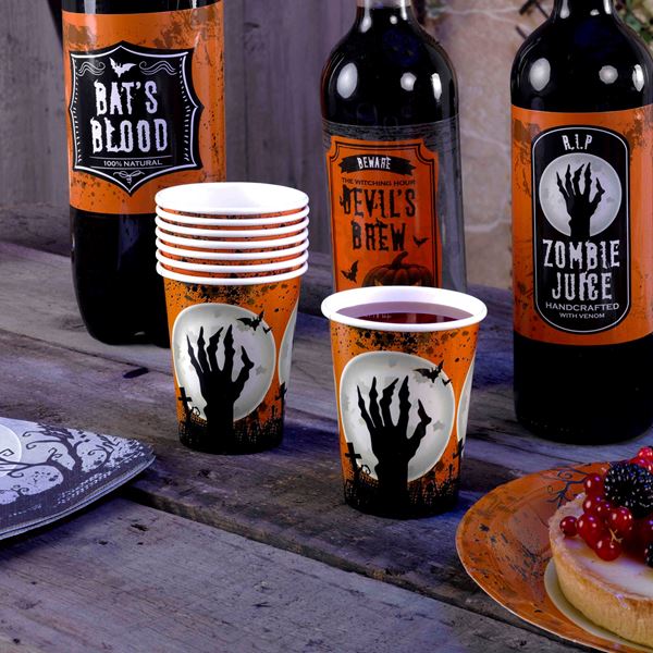 Picture of Vasos Zombies Halloween cartón (8 uds.)