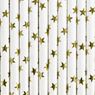 Imagen de Pajitas Estrellas Doradas papel (10 unidades)