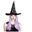 Imagen de Sombrero de Bruja Arañas con Pelo Morado