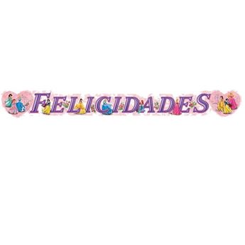 Imagen de Guirnalda de Felicidades Princesas Disney (1,5m)