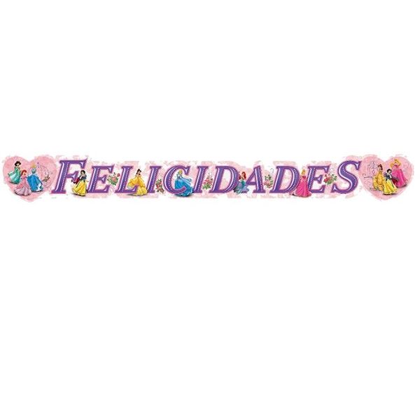 Imagen de Guirnalda de Felicidades Princesas Disney (1,5m)