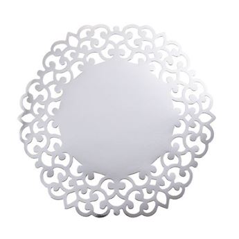 Imagen de Bajoplatos Plateados Elegante cartón 33cm (4 unidades)