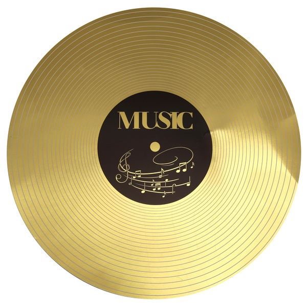 Salvamantel Vinilo Música Negro/Dorado (6)✔️ por sólo 5,85 €. Envío en 24h.  Tienda Online. . ✓. Artículos de decoración  para Fiestas.