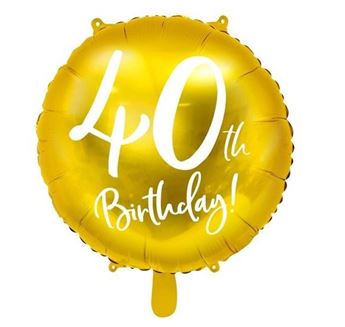 Imagen de Globo 40 Años Dorados (45cm)