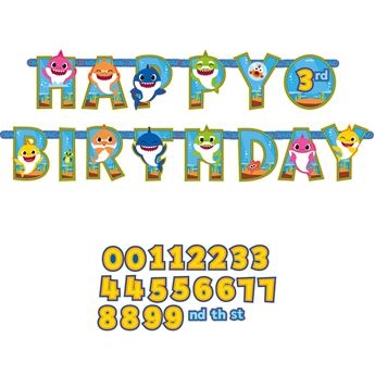 Imagen de Banderín Letras Baby Shark (3m)
