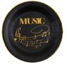Imagen de Platos Fiesta Música Negro/Dorado cartón 23cm (10 unidades)