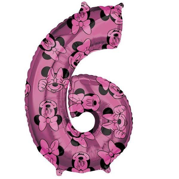 Imagens de Globo Minnie Mouse Número 6 (65cm)