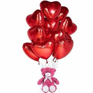 decoracion con globos para san valentin