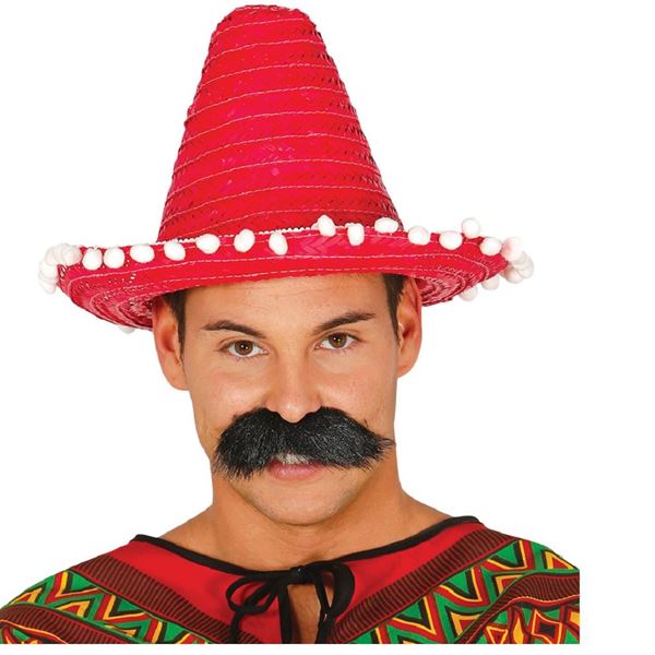 Imagen de Sombrero Mexicano Rojo 33cm