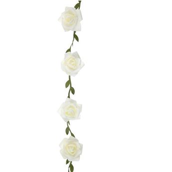 Imagen de Guirnalda Tela Rosas Blancas (1,20m)