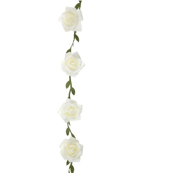 Guirnalda de flores 150 cm rosa/blanco/verde - RETIF