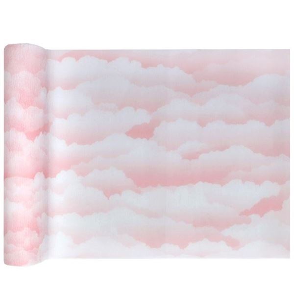 Imagen de Camino de Mesa Rosa Nubes Tela (5m)