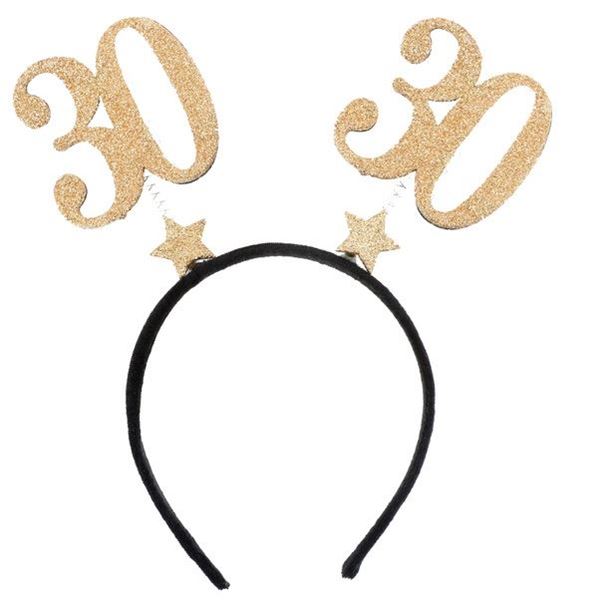 Picture of Diadema 30 Años Estrellas Negro/Dorado
