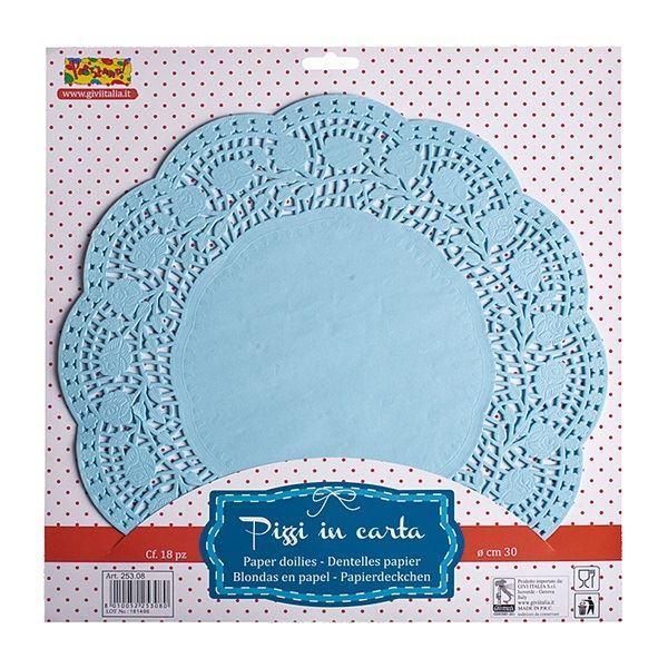 Picture of Blondas Azules Redondas 21,5cm (30 unidades)