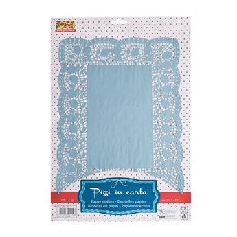 Imagen de Blondas Azules Rectangulares papel (10 unidades)
