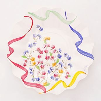 Imagens de Platos Sinfonía de Flores cartón 21cm (8 unidades)
