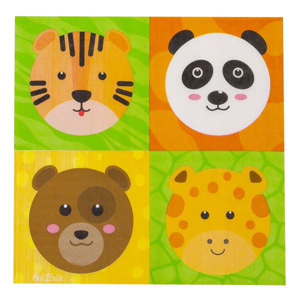 Picture of Servilletas Mi Zoo Animales Infantil 33cm (16 uds.)