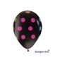 Picture of Globos Negros Lunares Neón Látex (12 unidades)