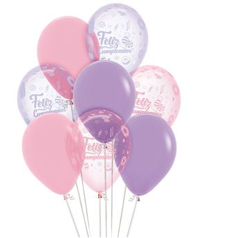 Imagens de Globos de Feliz Cumpleaños Bouquet Dulce (8 uds)