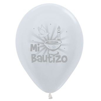 Picture of Globos Bautizo Satín Perla (12)