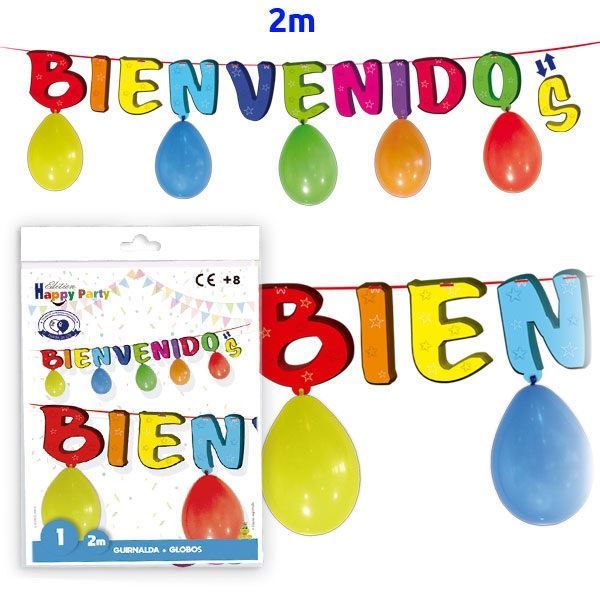 Imagen de Guirnalda Bienvenidos con Globos (2m)