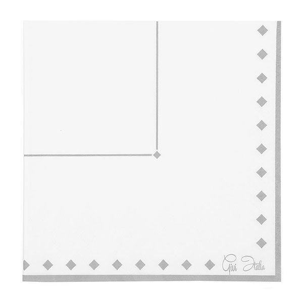 Imagens de Servilletas Grace Plateadas Elegantes papel (16 unidades)