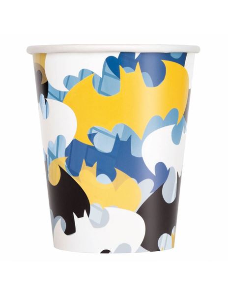 Imagen de Vasos Batman Murciélagos cartón (8 unidades)