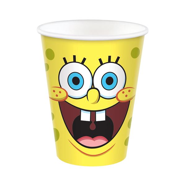 Picture of Vasos Bob Esponja cartón 250ml (8 unidades)