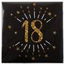 Imagen de Servilletas 18 Cumpleaños Negro/Dorado papel 33cm (10 unidades)