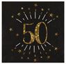 Picture of Servilletas 50 Cumpleaños Negro/Dorado 33cm (10 uds.)