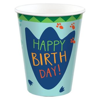 Imagen de Vasos de Dinosaurios Cumpleaños cartón (8 uds)