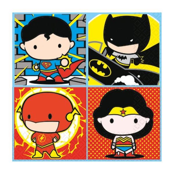 Imagens de Servilletas Liga de la Justicia Cómic papel 33cm (16 unidades)