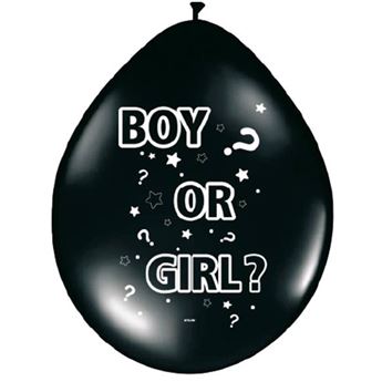 Imagen de Globos Fiesta Revelación Niña o Niño Látex (8 unidades)