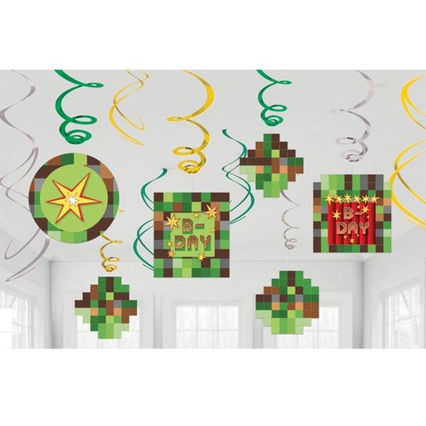Imagens de Decorados Espirales Minecraft (12 unidades)