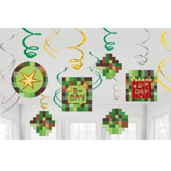 Decorados Espirales Minecraft (12 unidades)✔️ por sólo 5,13 €. Envío en  24h. Tienda Online. . ✓. Artículos de decoración  para Fiestas.