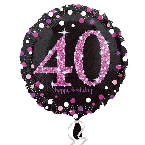 bouquet de globos con numero 40