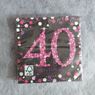 Picture of Servilletas 40 Cumpleaños Glamour papel 33cm (16 unidades)