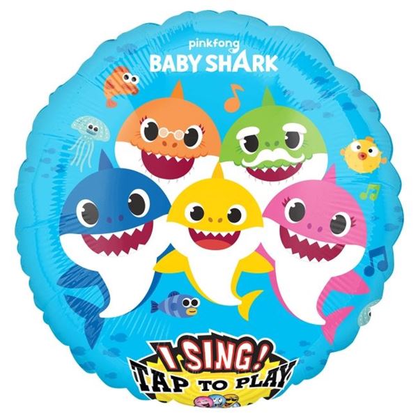 🦈🤍 Cumple baby shark 🤍🦈 Gracias - Un Mundo de Globos