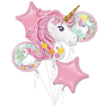 Otro globo decorativo de 5 unicornios para jardín, globos de unicornio de  100 cm, decoraciones para fiestas de cumpleaños, globos de aluminio para  fiestas de cumpleaños de 5 años