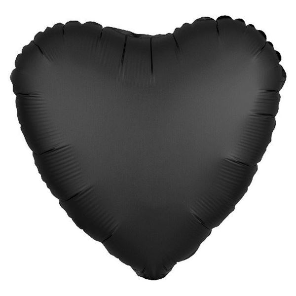 Picture of Globo Corazón Onyx Satín (45cm)