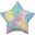 Imagen de Globo Estrella Multicolor Pastel Iridiscente (48cm)
