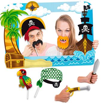 Imagen de Marco Photocall Piratas con Accesorios