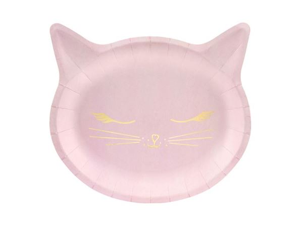 Picture of Platos Gatitos cartón 20cm (6 unidades)