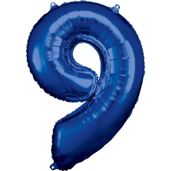 Picture of Globo Número 9 Azul Gigante (86cm)