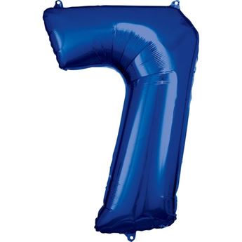 Imagen de Globo Número 7 Azul Gigante (86cm)