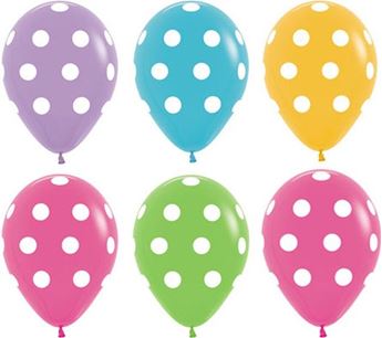 Imagen de Globos Colores Lunares Blancos (12)