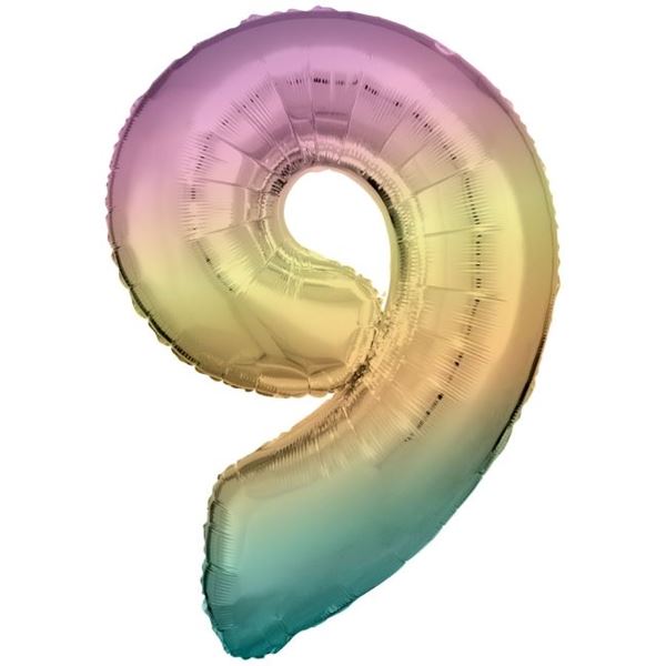 Picture of Globo Número 9 Rainbow Gigante (86cm)