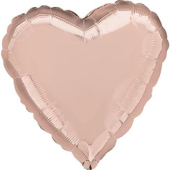 Imagen de Globo Corazón Rosa Dorado (45cm)