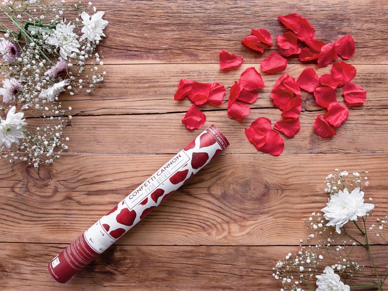 Cañón Confeti de Pétalos Rojos (40cm)✓ por sólo 3,51 €. Tienda Online.  Envío en 24h. . ✓. Artículos de decoración  para Fiestas.