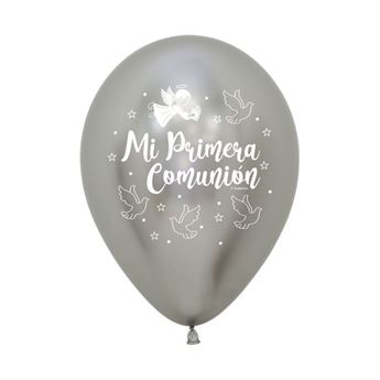 Imagen de Globos Réflex Plateados Mi Primera Comunión Palomas (12)